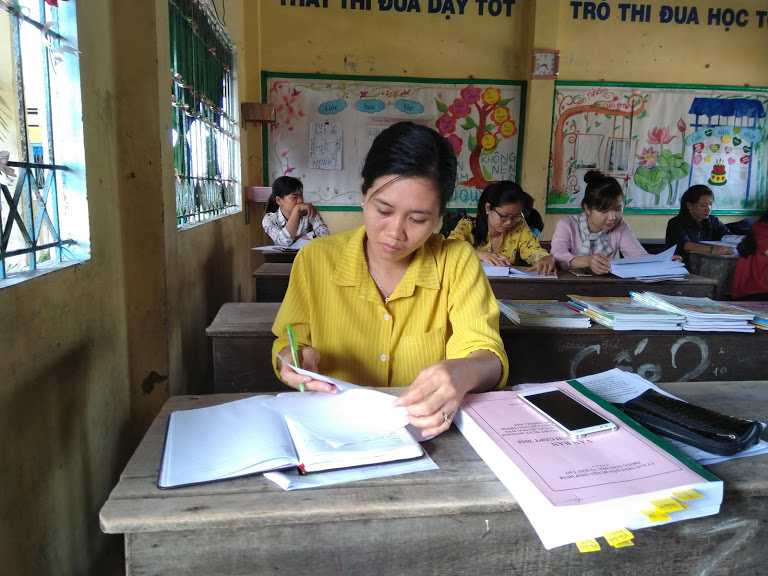 Cô Nguyễn Thị Mỹ Hạnh , hiệu phó nhà trường